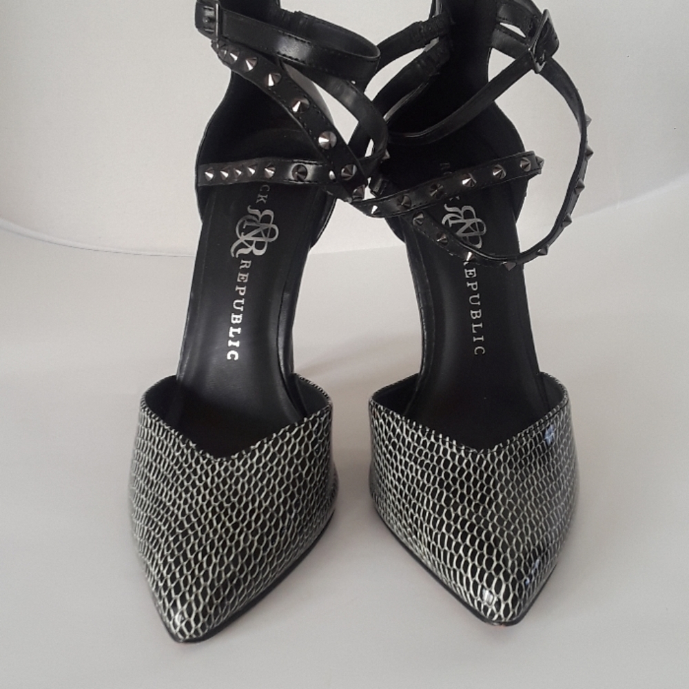 Rock and Republic Strappy Studded Heeled Sandals